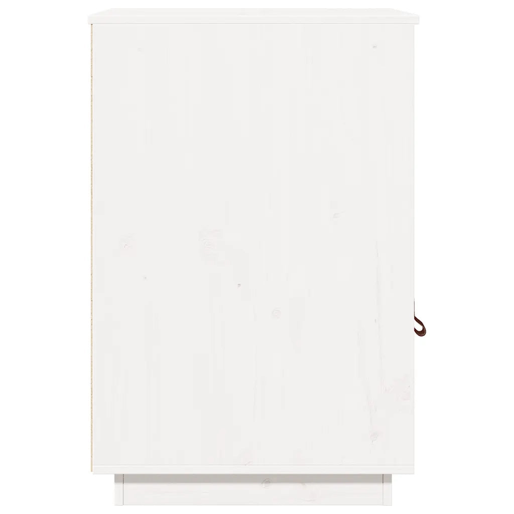 Armadietto da Scrivania Bianco 40x50x75 cm Legno Massello Pino