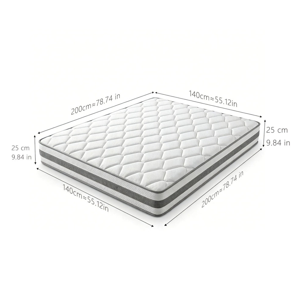 Materasso a molle insacchettate con schiuma, altezza 25 cm