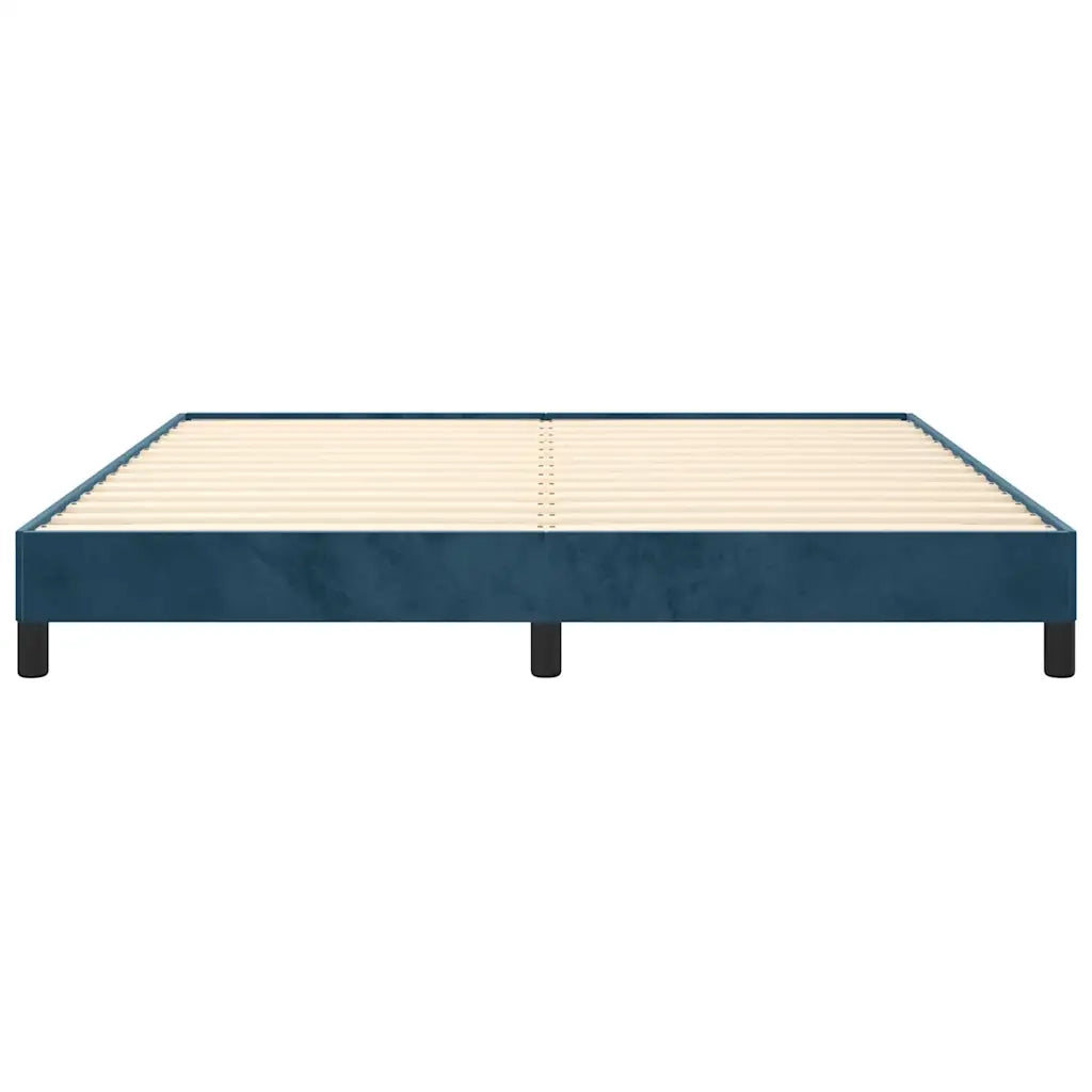 Giroletto senza Materasso-Struttura Letto Blu Scuro 160x200 cm in Velluto 231142