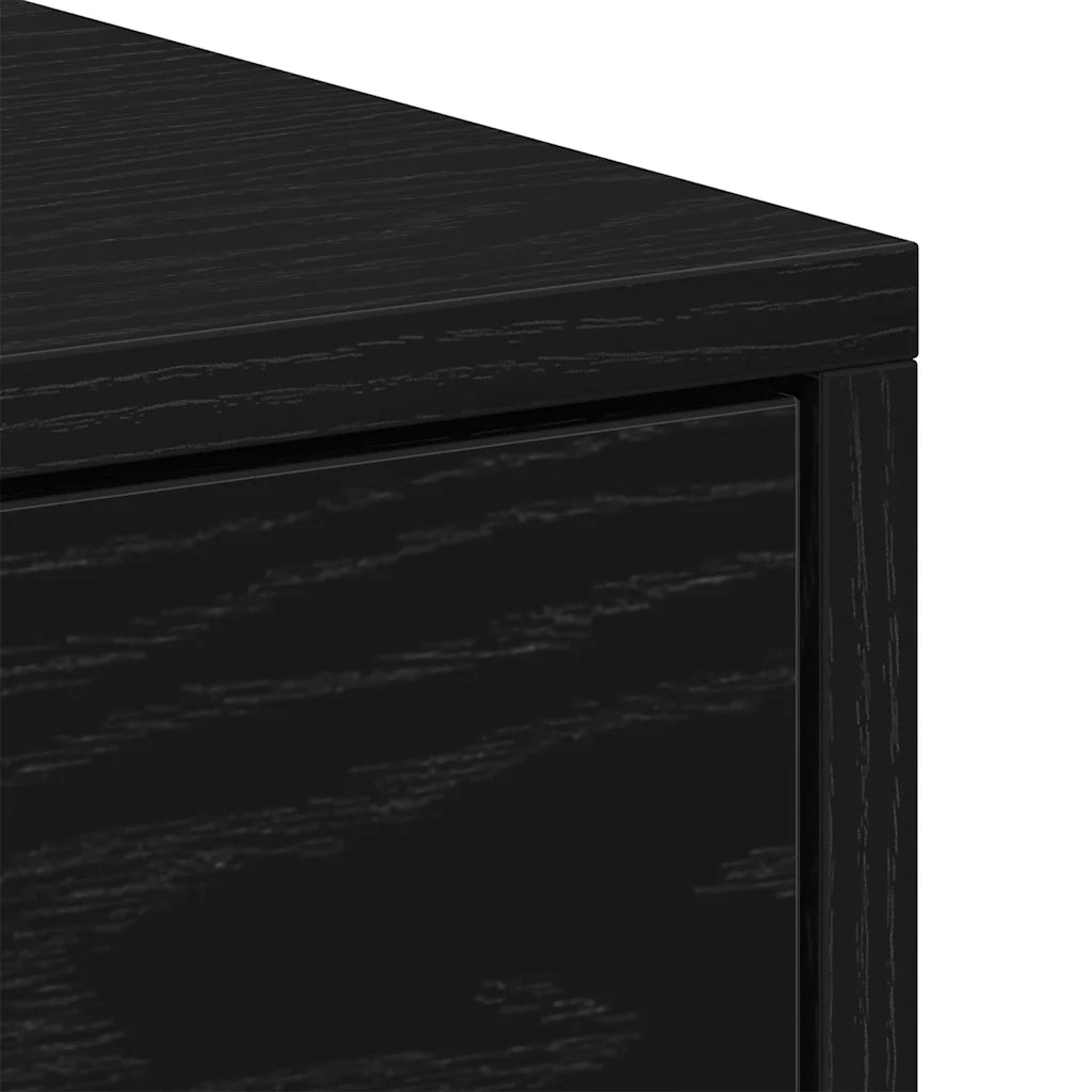 Comodini 2pz Rovere Nero 40x30x40 cm in Legno Multistrato 862005