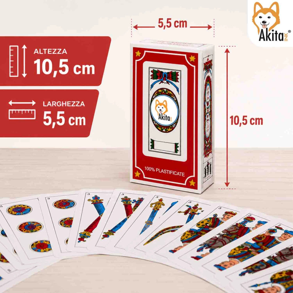 Akitaink 12 Mazzi Carte Trevisane Plastificate da Gioco