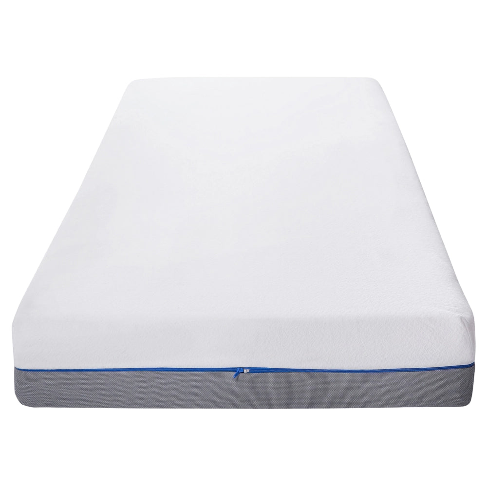 Materasso in Memory Foam Bianco con Tessuto Grigio Duro 160 x 200 cm