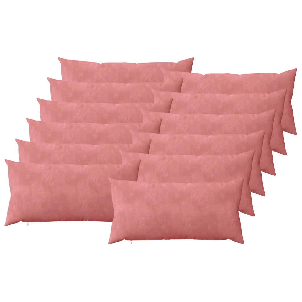 Cuscino con cuscino HEERLEN 12 pz Rosa Velluto 925641