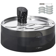 Fontana per Gatti ¨C Zephmum ¨C 7L LED Filtro Carbone Attivo Acciaio Inox 30,6x30,6x17,2 cm