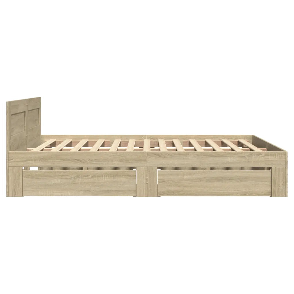 Giroletto Testiera Rovere Sonoma 135x190 cm Legno Multistrato