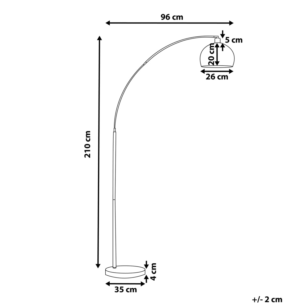 Lampada da Terra Ottone Colore Metallo 210 cm Paralume Orientabile Industriale