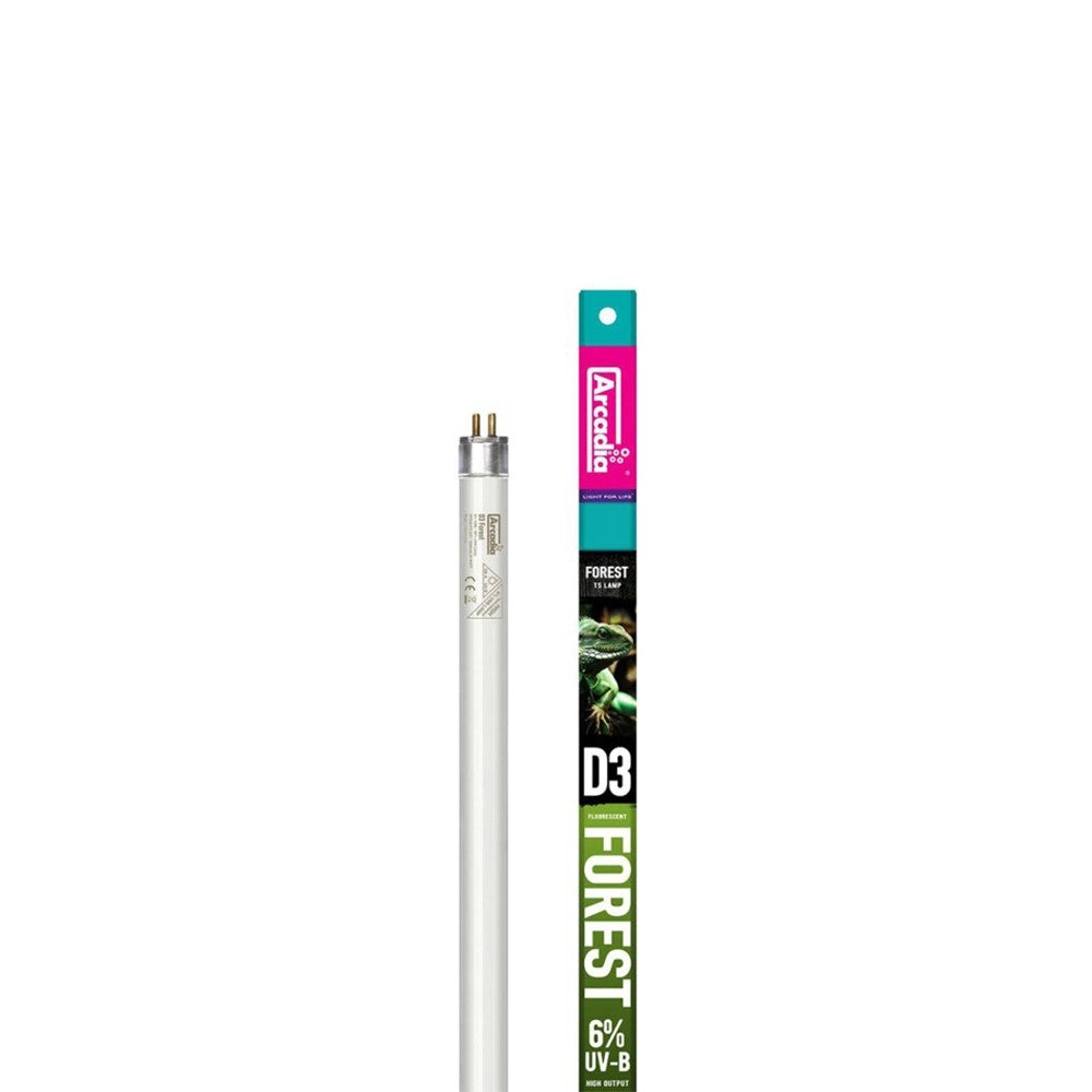 Arcadia D3 Forest Reptile Lamp T8 - Neon per Terrari con UVB 6% Wattaggio Riscaldatori e lampade terrario: 36W