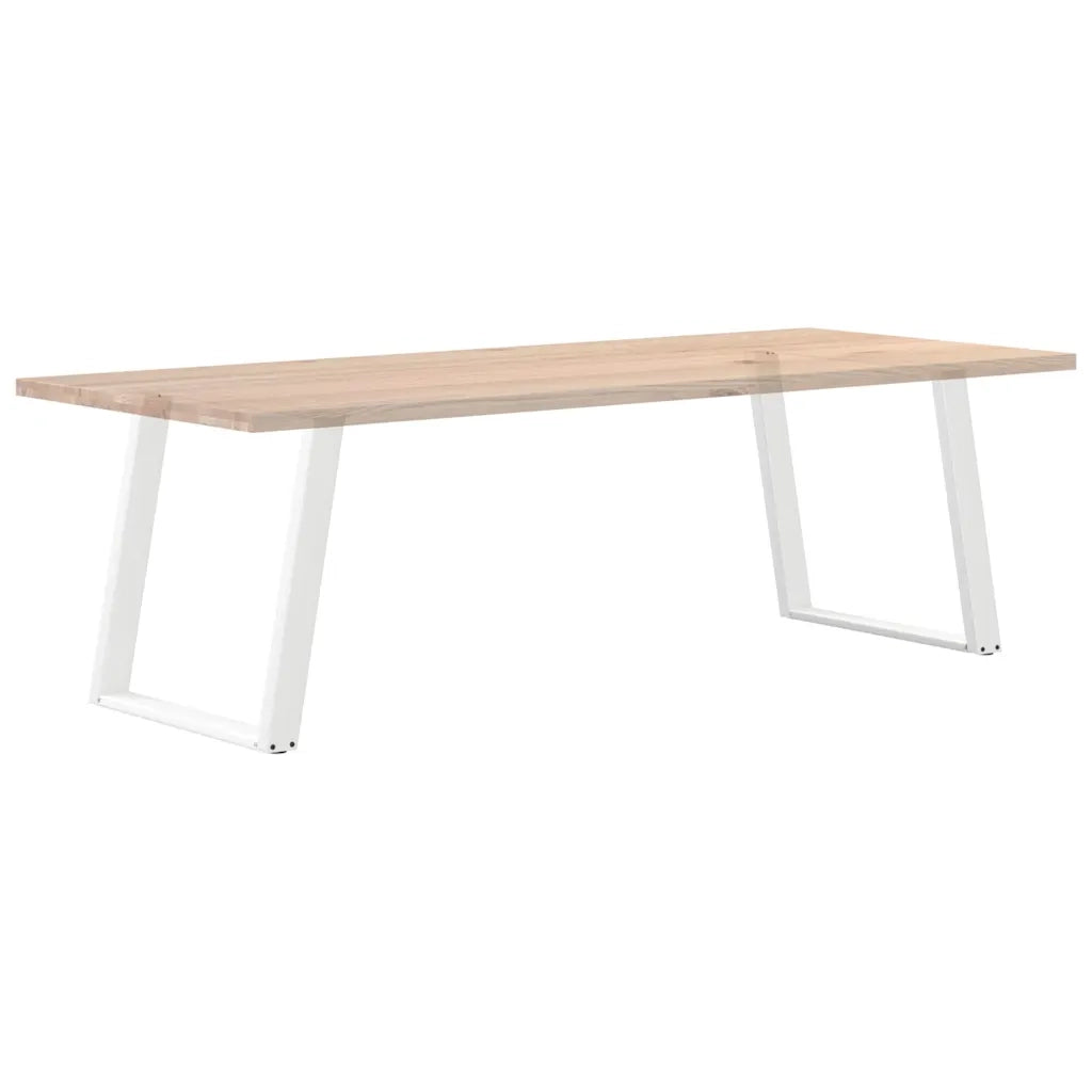Gambe per tavolo da pranzo a forma di U 2 pz bianche 80x(72-73) cm in acciaio 4012797