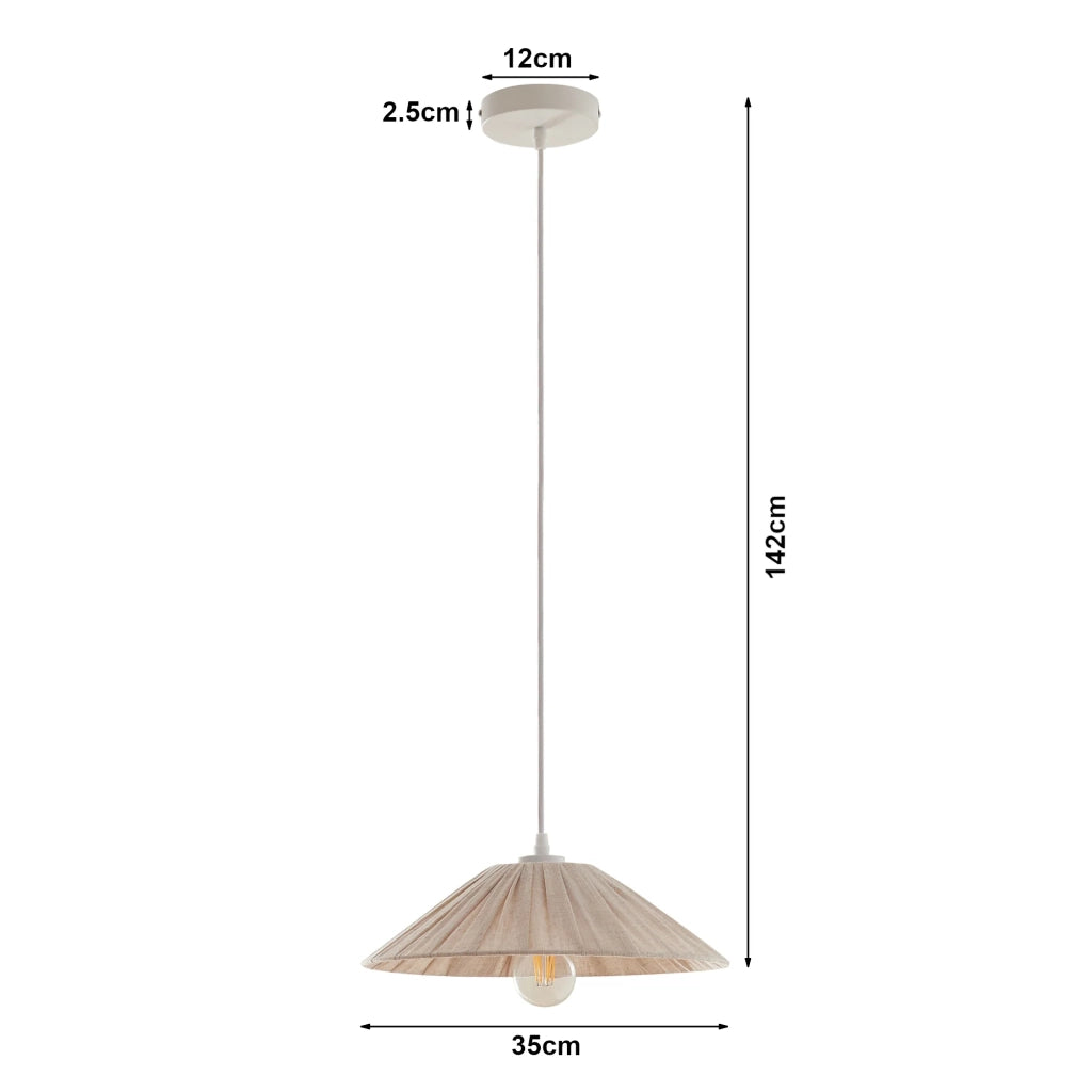 Lampada da terra/sospensione bianca/beige 03_0010734