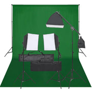 Kit per studio fotografico con illuminazione e fondale nero 02_0042423