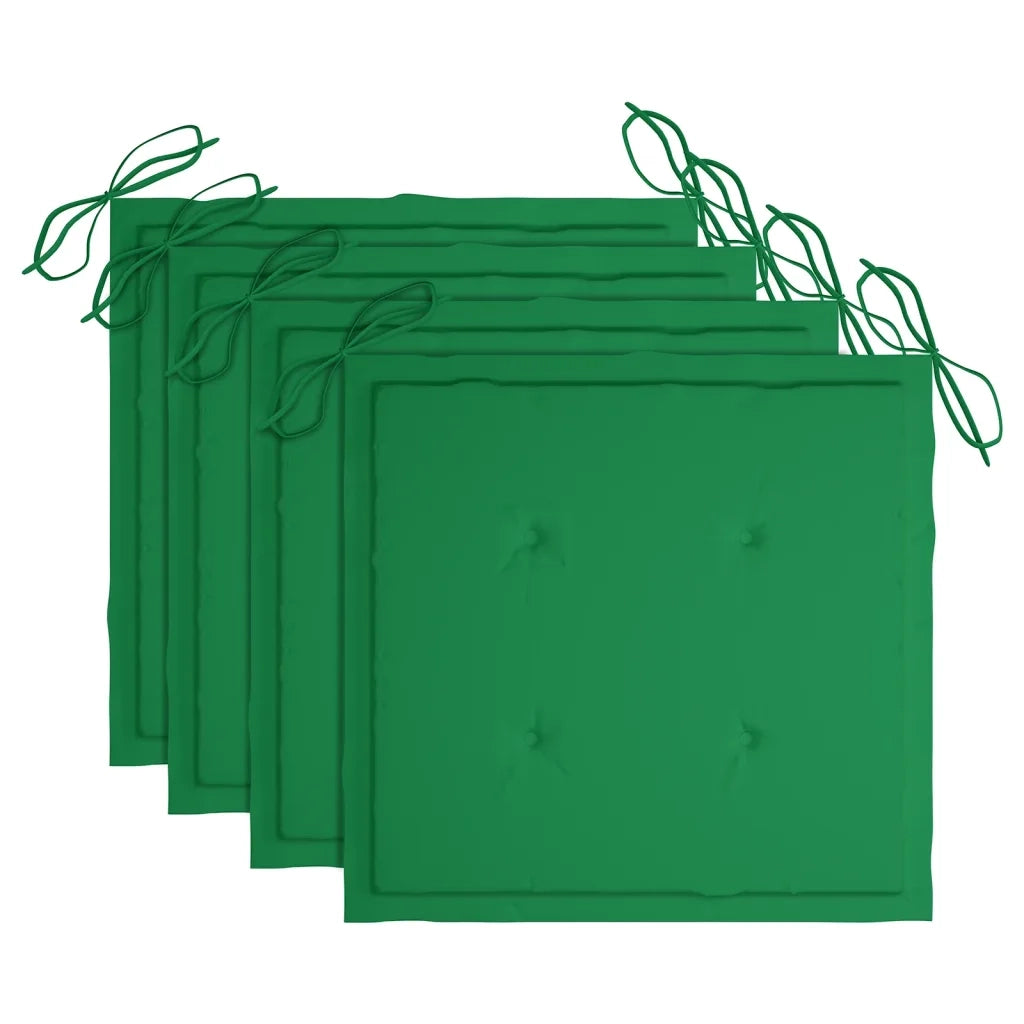 Sedie da Giardino con Cuscini 4 pz in Legno Massello di Acacia 3078475