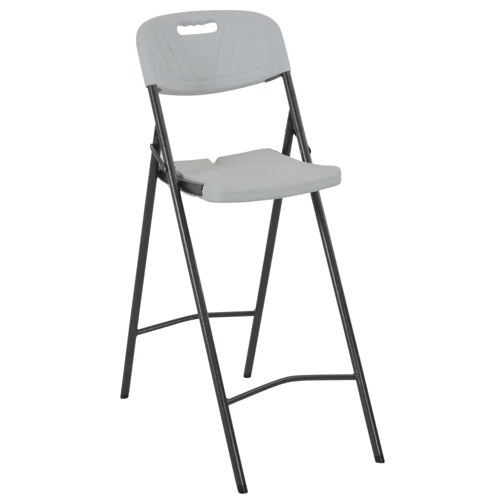 Sgabelli da Bar Pieghevoli 2 pz HDPE e Acciaio Bianco CFW9167097
