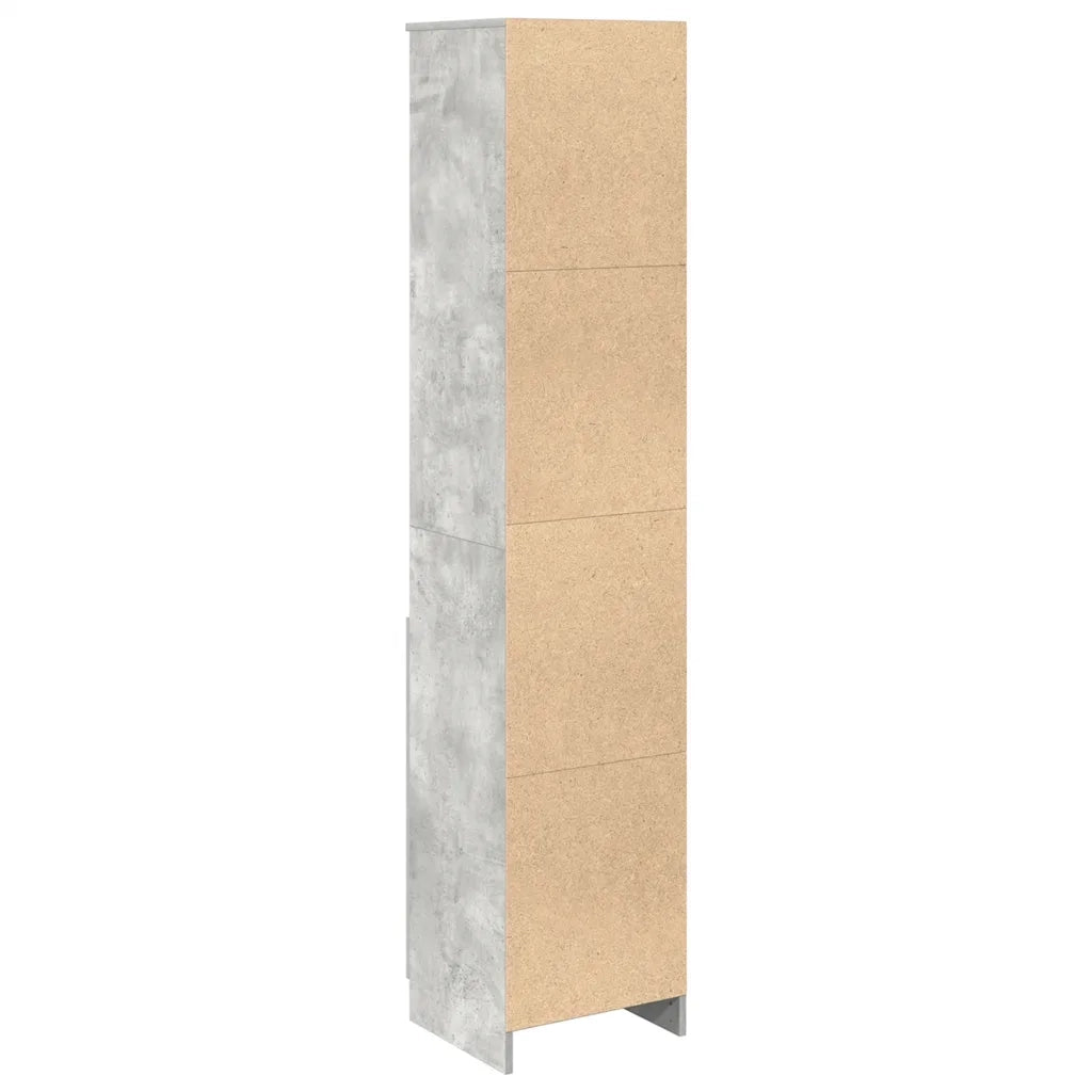 Credenza Grigio Cemento 37,5x35x180 cm in Legno Multistrato 861673