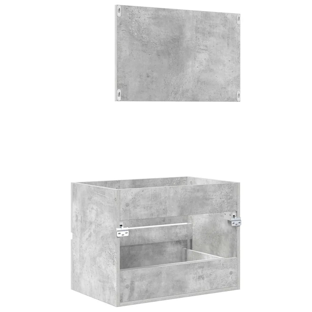 Set di mobili per il bagno Grigio cemento 60 x 38,3 x 45 cm 876035