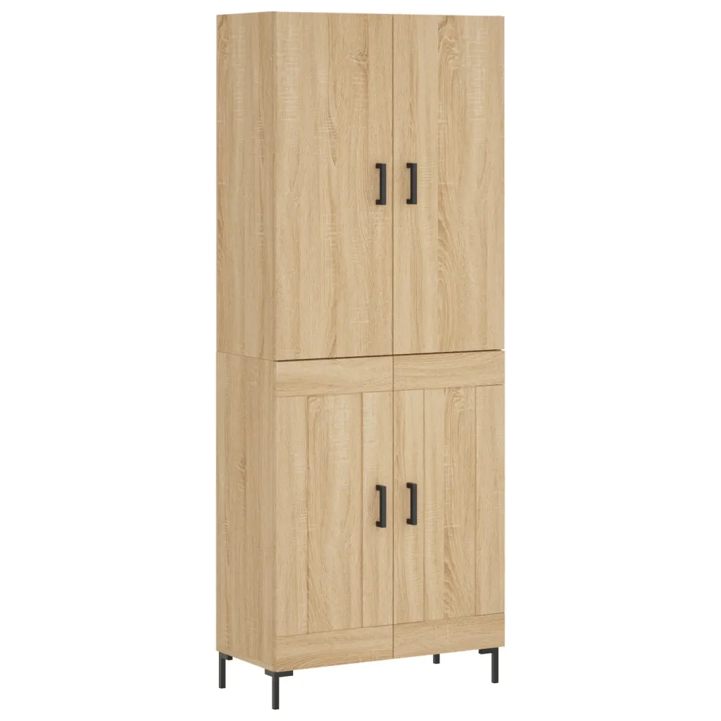 Credenza-Buffet-Armadio da cucina Rovere Sonoma 69,5x34x180 cm in Legno Multistrato 398155