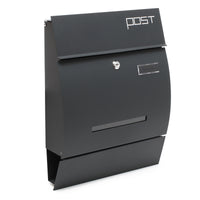 Cassetta postale con portagiornale V4 antracite 350 x 95 x 445 mm con vetrino nome