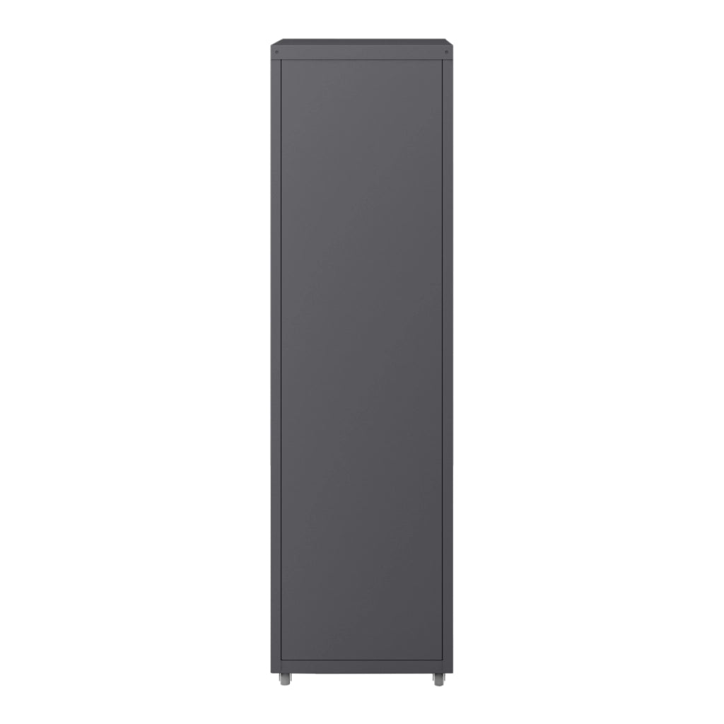 Cassettiera Kökar in Acciaio Mobile Archivio con 8 Cassetti e Rotelle - Grigio Scuro [en.casa]