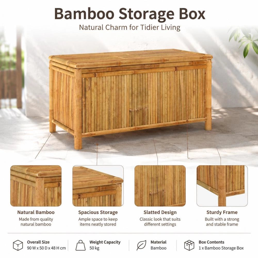 Garden Chest 110x52x55 Cm Bamboo