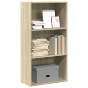 Libreria-Scaffale per Libri-Mobile di Stoccaggio Rovere Sonoma 60x30x114 cm in Legno Multistrato