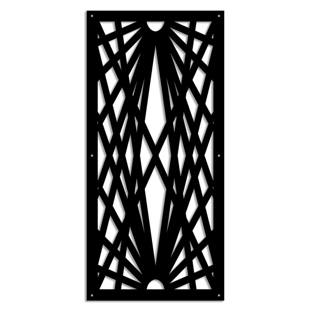 LASER - Pannello in PVC traforato - Parasole Misura: 47x94 cm, Colore: nero