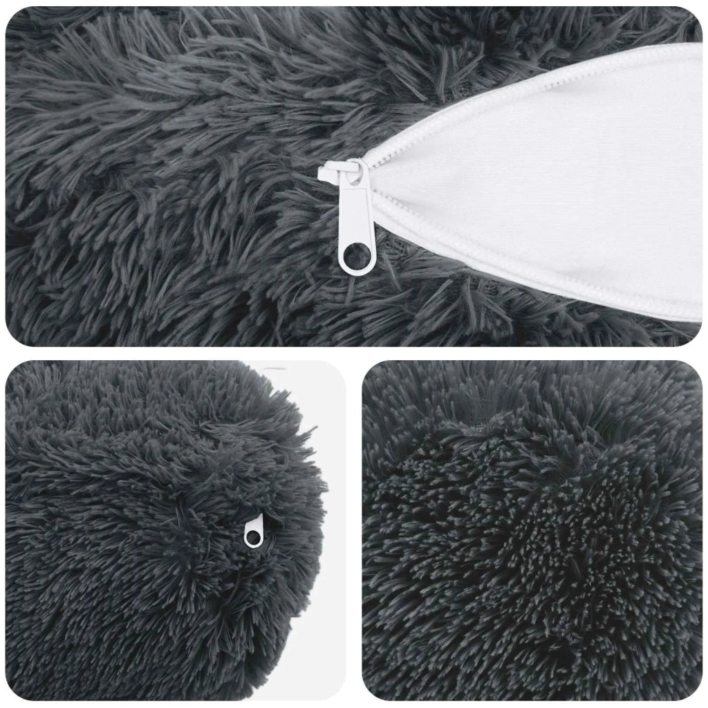 Cuscino con cuscino HEERLEN 6 pz Antracite Fleece PV 930204