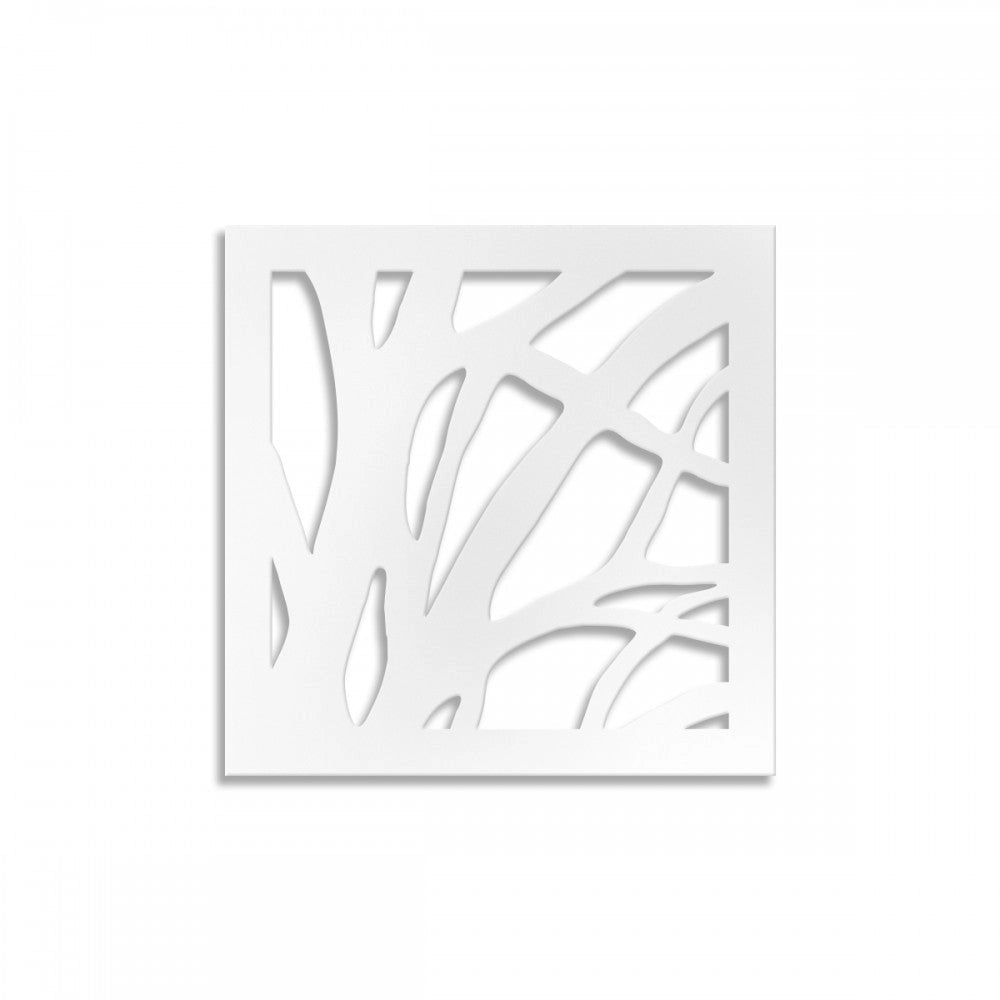ALBERO - Pannello in PVC traforato - Parasole Misura: 98x98 cm, Colore: bianco
