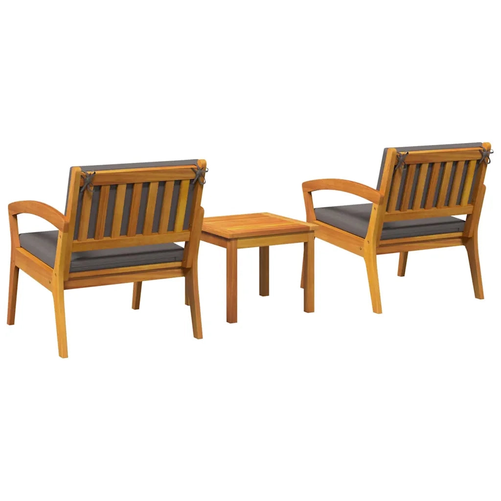 Set bistrot con cuscino 3 pcs Marrone Poliestere 4106470
