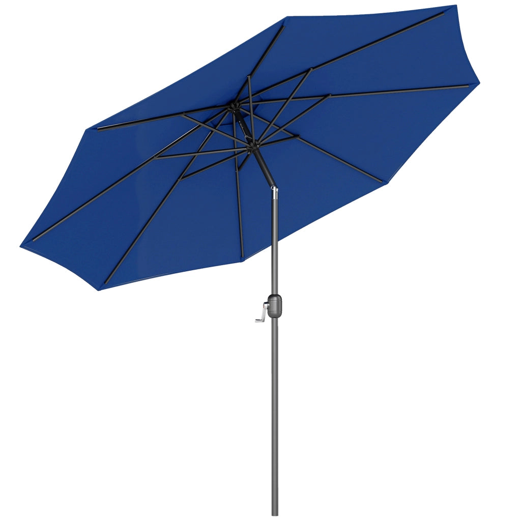 Ombrellone da giardino inclinabile ? 3 m ¨C zephmum ¨C blu metallo poliestere