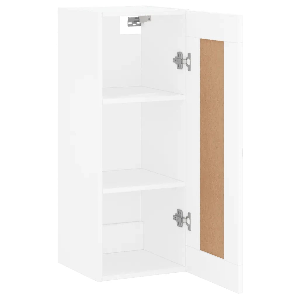 Armadietto a Muro | Mobile a Parete Bianco 34,5x34x90 cm in Legno Multistrato