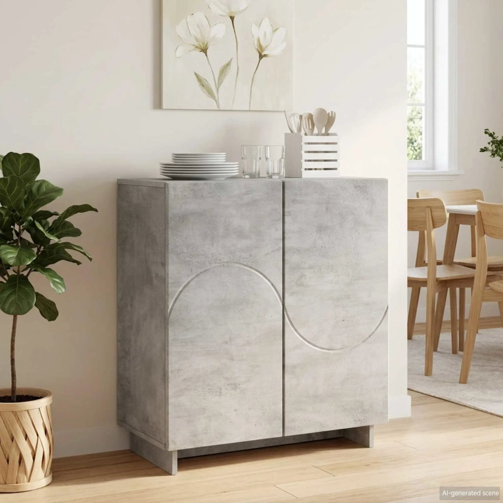 Credenza Grigio Cemento 67 x 34,5 x 75 cm Legno ingegnerizzato 8011534
