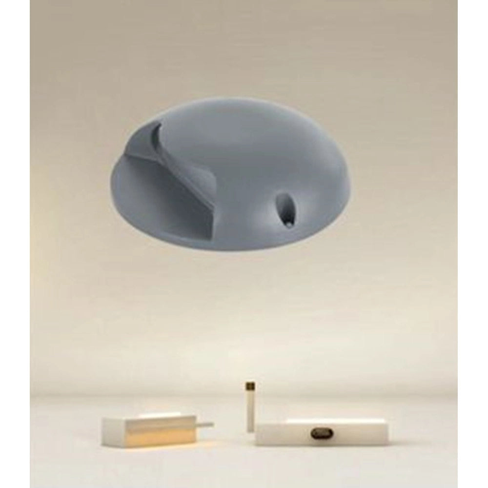 Trade Shop - Mini Faretto Segnapasso A Led 4 Watt Rotondo Grigio 440lm Luce Calda 3000k 33634 -