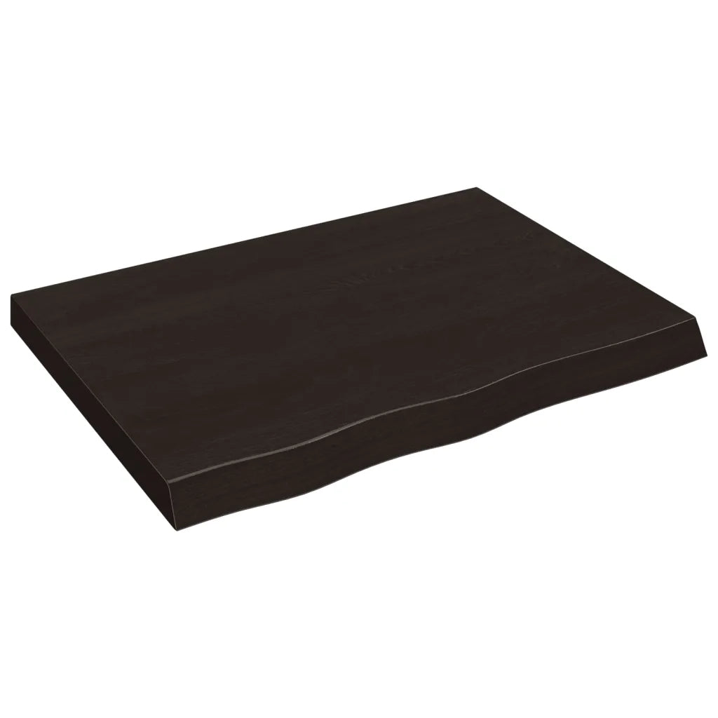 Mensola | Ripiano | Scaffale Marrone Scuro 80x30x(2-6) cm Massello Rovere Trattato