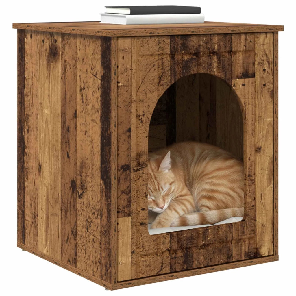 Casa per Gatti Legno vecchio 53 x 52 x 62 cm Legno multistrato