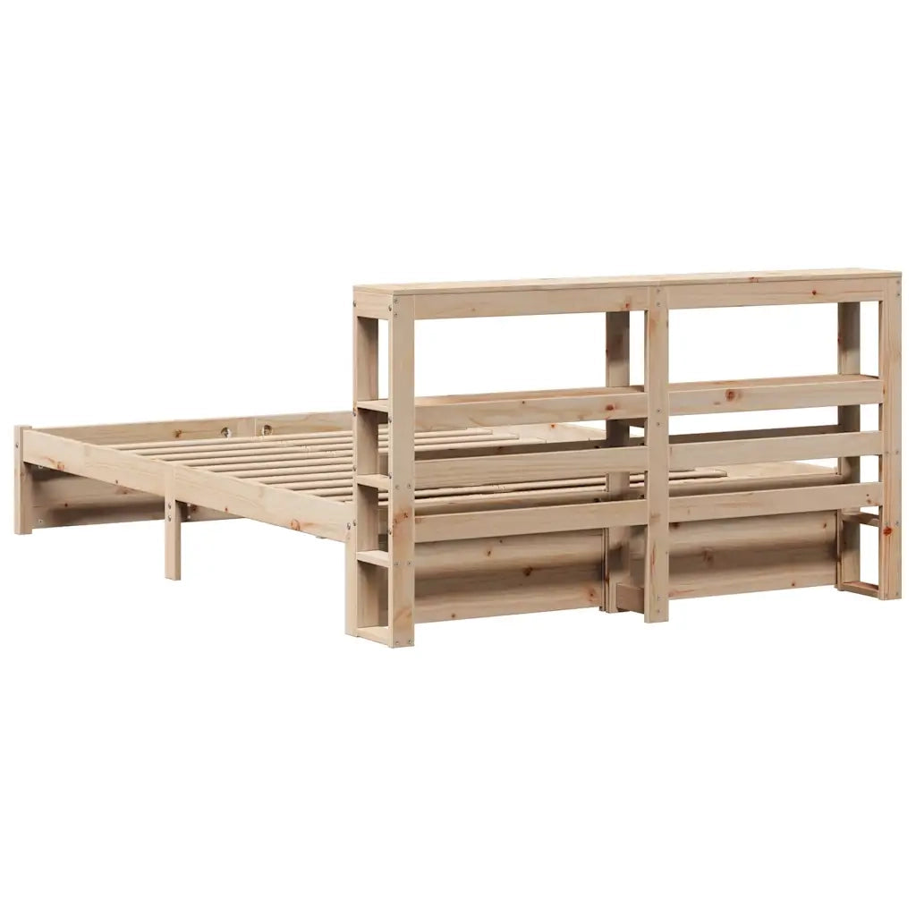 Giroletto con Testiera-Struttura Letto con testiera 160x200 cm in Legno Massello di Pino 769510