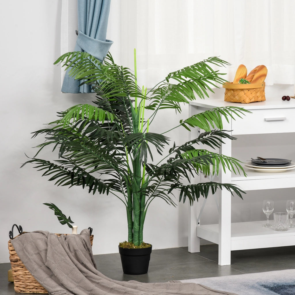 Palma Artificiale 125cm ¨C Xylo ¨C 18 Foglie con Vaso per Giardino Balcone