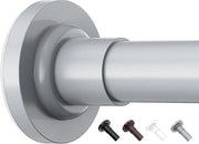Telescopio per corda di tenda senza perforazione - stanghette per doccia - 53-226 cm - grigio