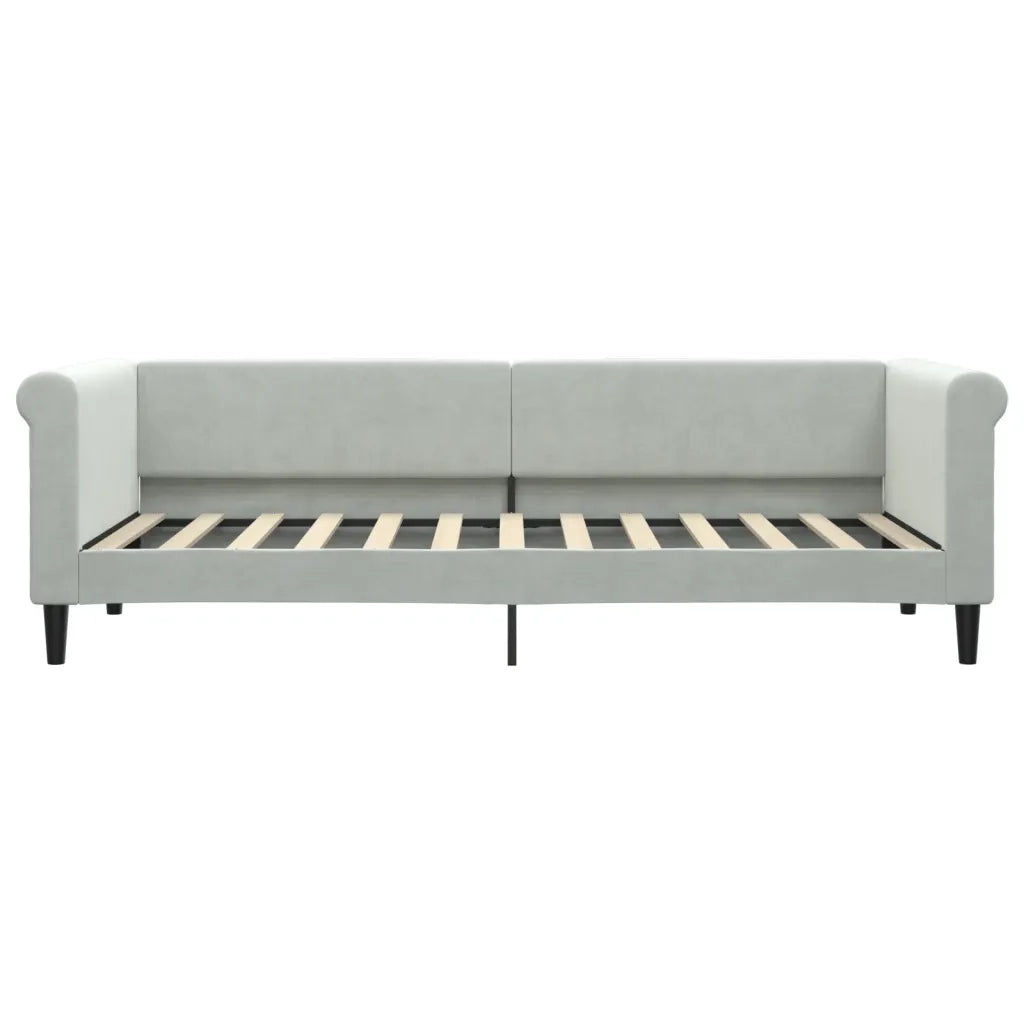 Divano Letto con Letto Estraibile-Sofa Letto-Daybed Grigio Chiaro 80x200 Velluto 848801