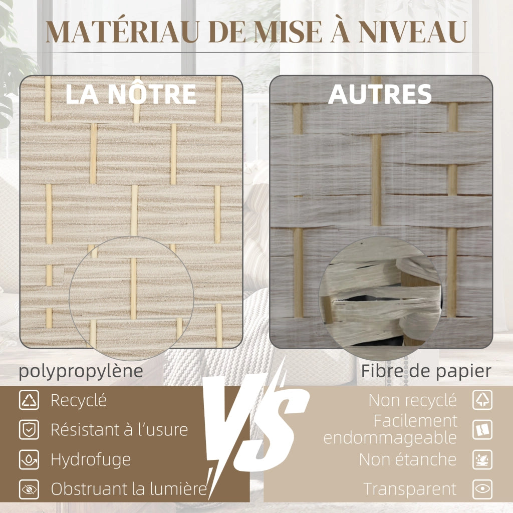 Paravento in legno 3 pannelli ¨C zephmum ¨C rovere 135x180 cm