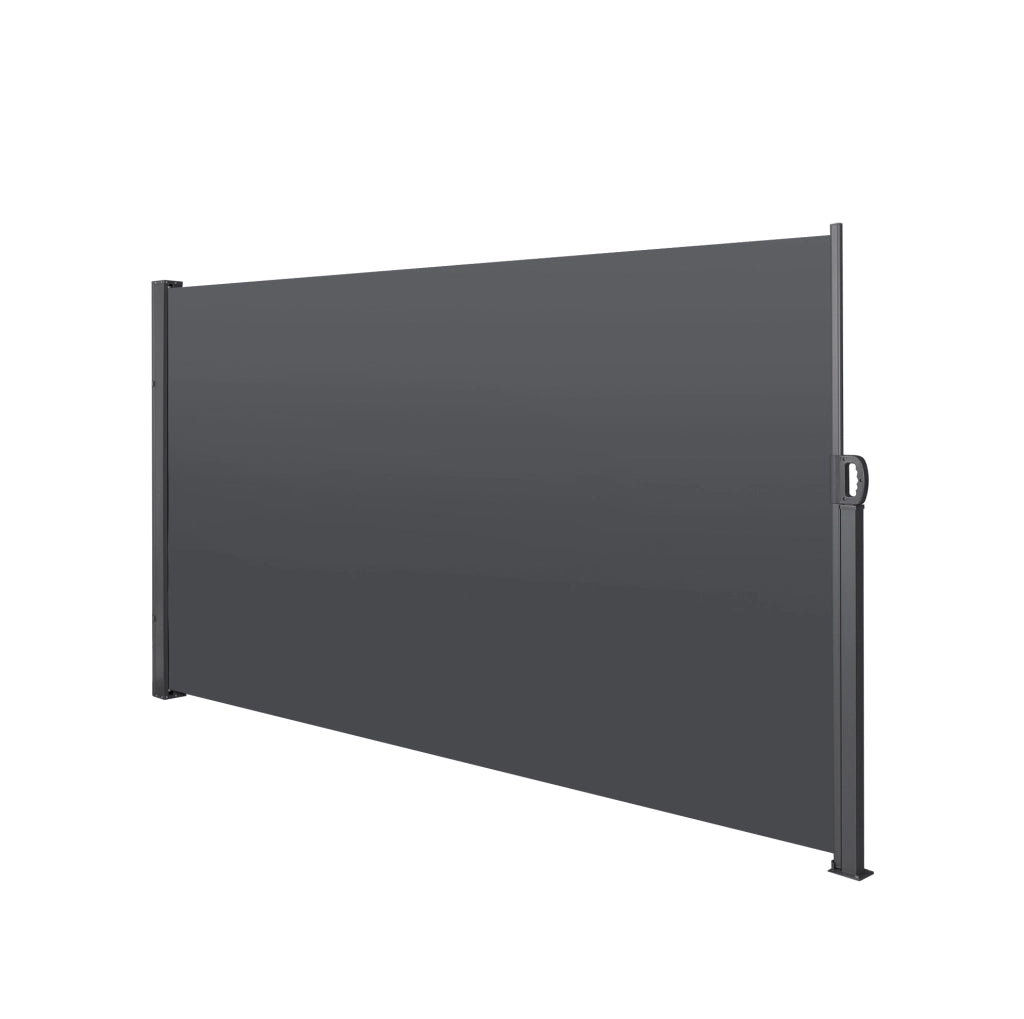 Tenda da balcone laterale estraibile 3 m impermeabile e frangivista; grigio scuro