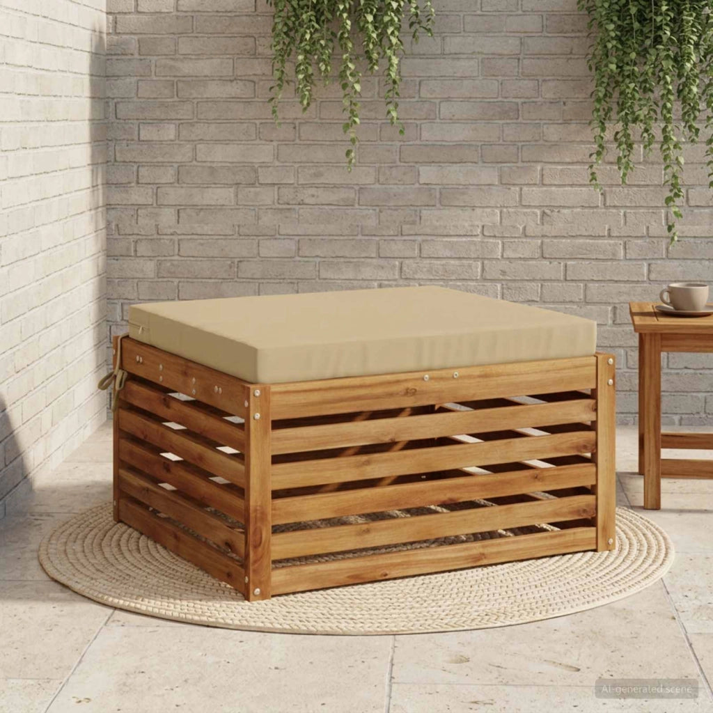 Cuscino per Sedia in Unico Pezzo SOEST 100% Poliestere Beige 945075