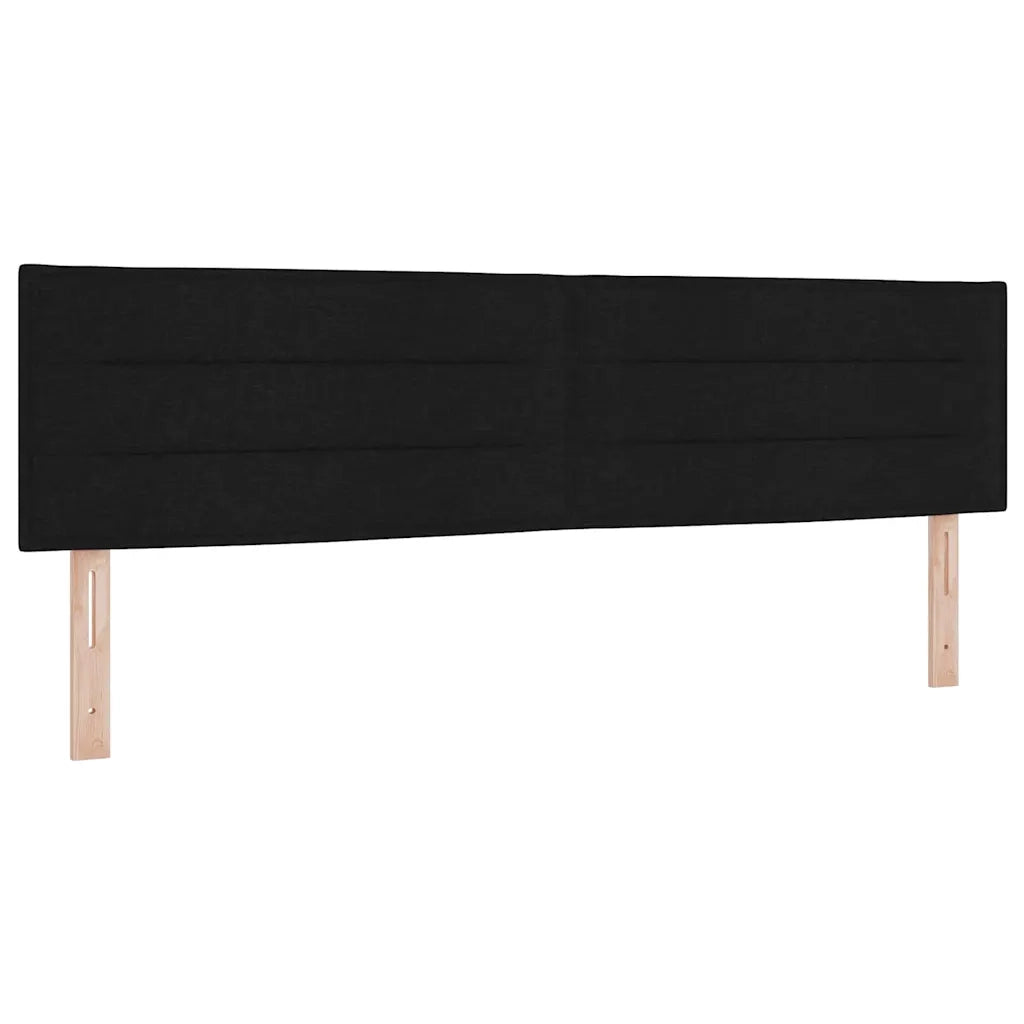 Letto a Sorgente LED con materasso Nero 180 x 200 cm Tessuto