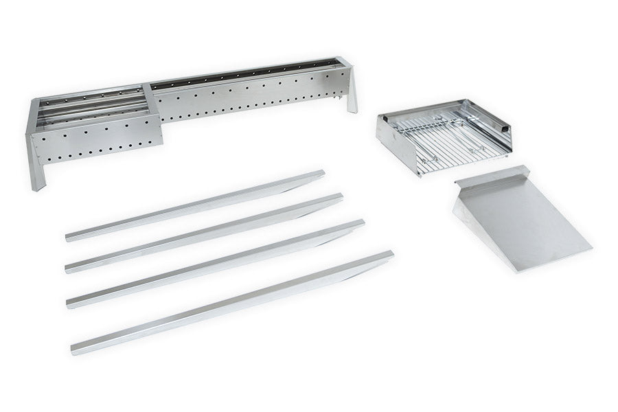 Cuoci Arrosticini con Barbecue a Carbone 120 cm Lisa Luxury Miami Grill 800+400