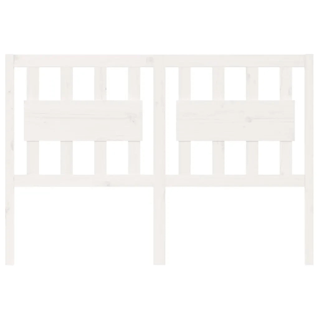 Testiera per Letto-Testata-Testiera Decorativa Bianca 145,5x4x100 cm Legno Massello di Pino 751519