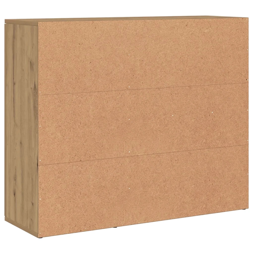 vidaXL Credenza Rovere Artigianale 91x29,5x75 cm in Legno Multistrato