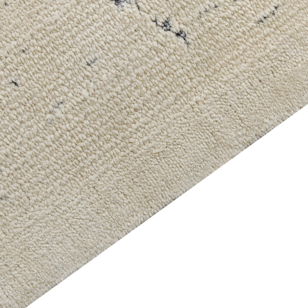Tappeto per aree Panna Beige Poliestere 160 x 230 cm Motivo effetto invecchiato Tinta unita Tappeto da salotto moderno e minimalista
