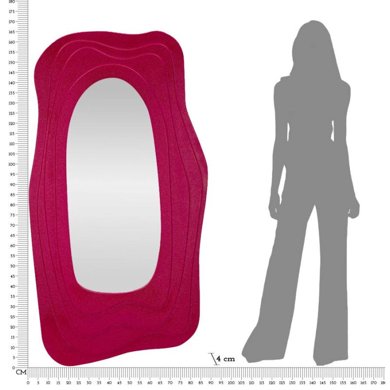 Specchio Da Muro Dafne Fuxia cm 90x4x165