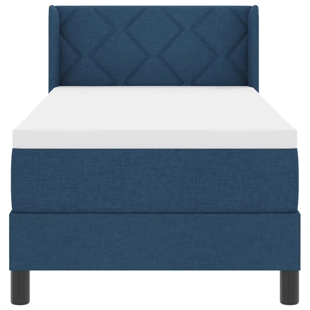 Letto a molle con testiera Blu 200 x 80 cm Tessuto 3341138