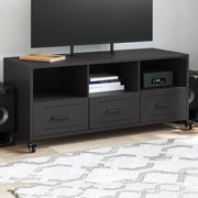 Mobile TV-Credenza per TV-Console TV Nero 100,5x39x43,5 cm in Acciaio 754091