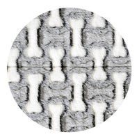 AIO FACTORY 80x60 cm Tappetino per cuccia per cani Grigio Ossa Impermeabile Antiscivolo