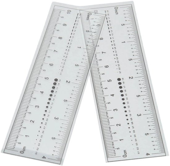 Misuratore di unghie portatile - 10 pezzi - Misurazione precisa - Leggero - Materiale PVC morbido - Translucido con testo chiaro - Livello di misurazione di unghie